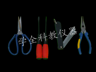 剪刀、一字螺絲刀、玻璃刀、尖嘴鉗